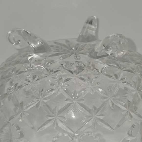 Vintage HOFBAUER 1985 German Leaded Crystal Footed Butterfly Bowl  8 - Picture 9 of 9